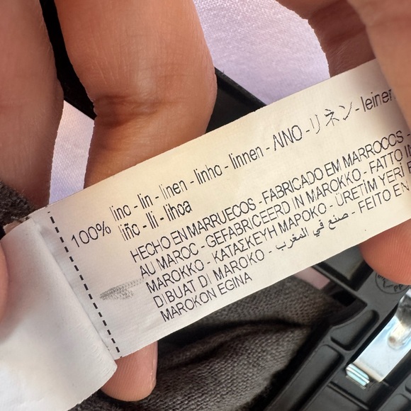 Zara Dark Olive Linen Wrap Skirt with Side Tie - Picture 5 of 5